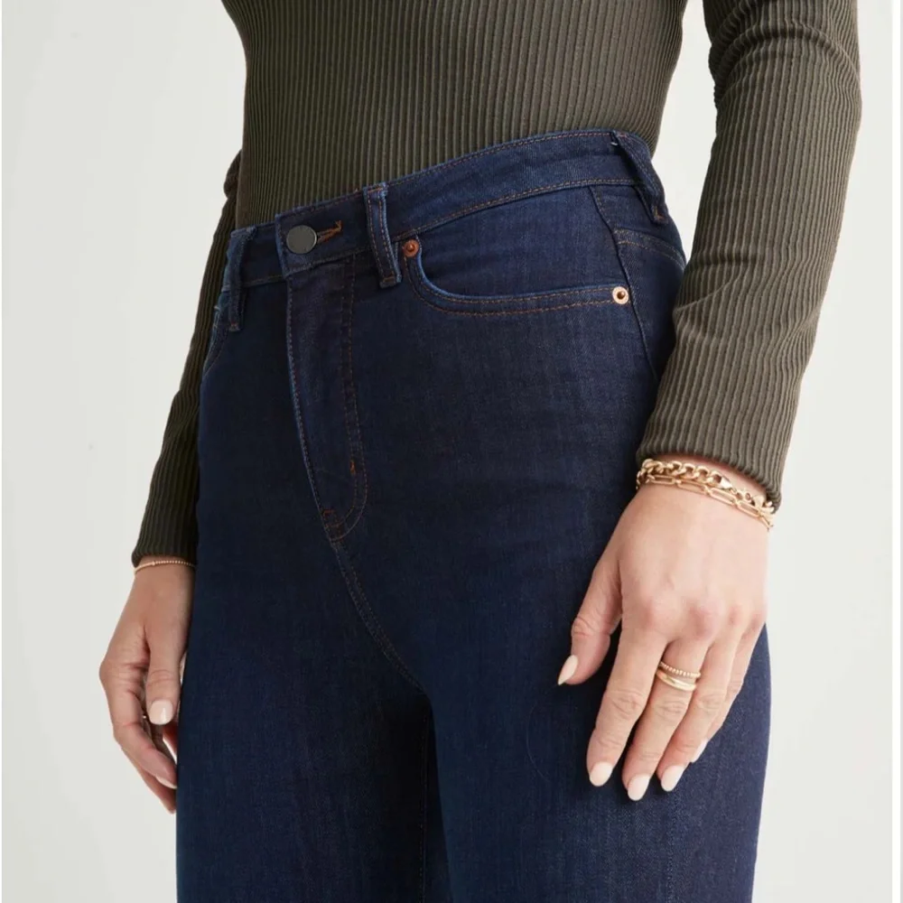 NWT DUER Women's Performance Denim High Rise Skinny in Dark Stone 27" x 31" - Picture 10 of 11